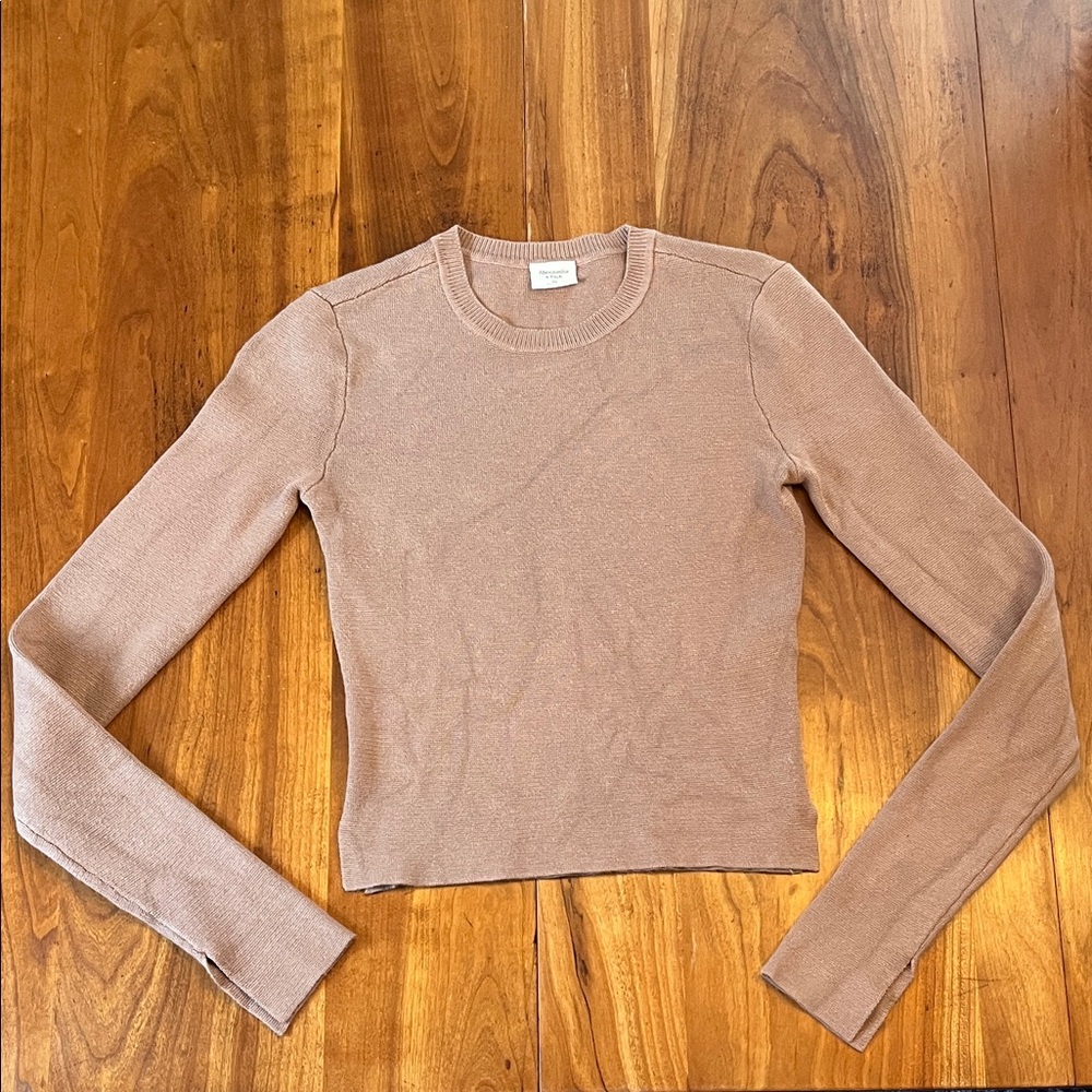 Abercrombie & Fitch Taupe Long Sleeve Top